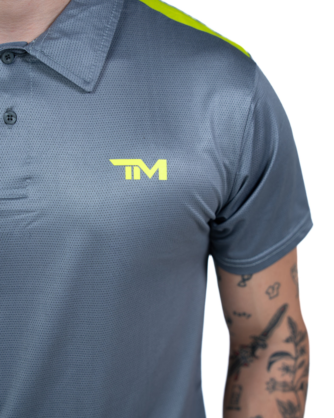 Grey Aero-Mesh Polo