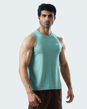 CLOUD MESH SLEEVELESS GREEN