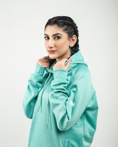 Sea Green Unisex Hoodie.