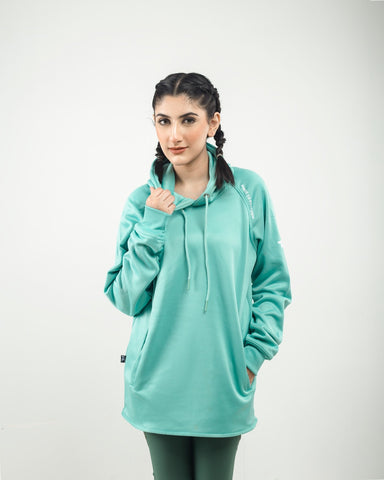 Sea Green Unisex Hoodie.