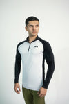 Contrast compression shirt black and white