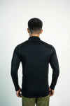 Contrast compression shirt black and white