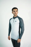 Contrast compression shirt grey and white