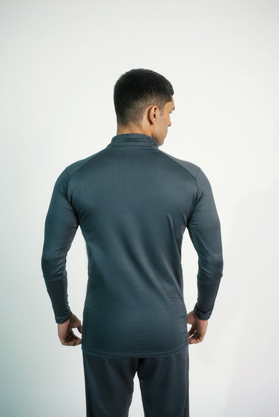 Contrast compression shirt grey and white