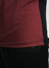 Contrast compression shirt black and maroon