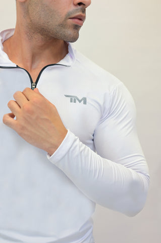 White flex compression shirt