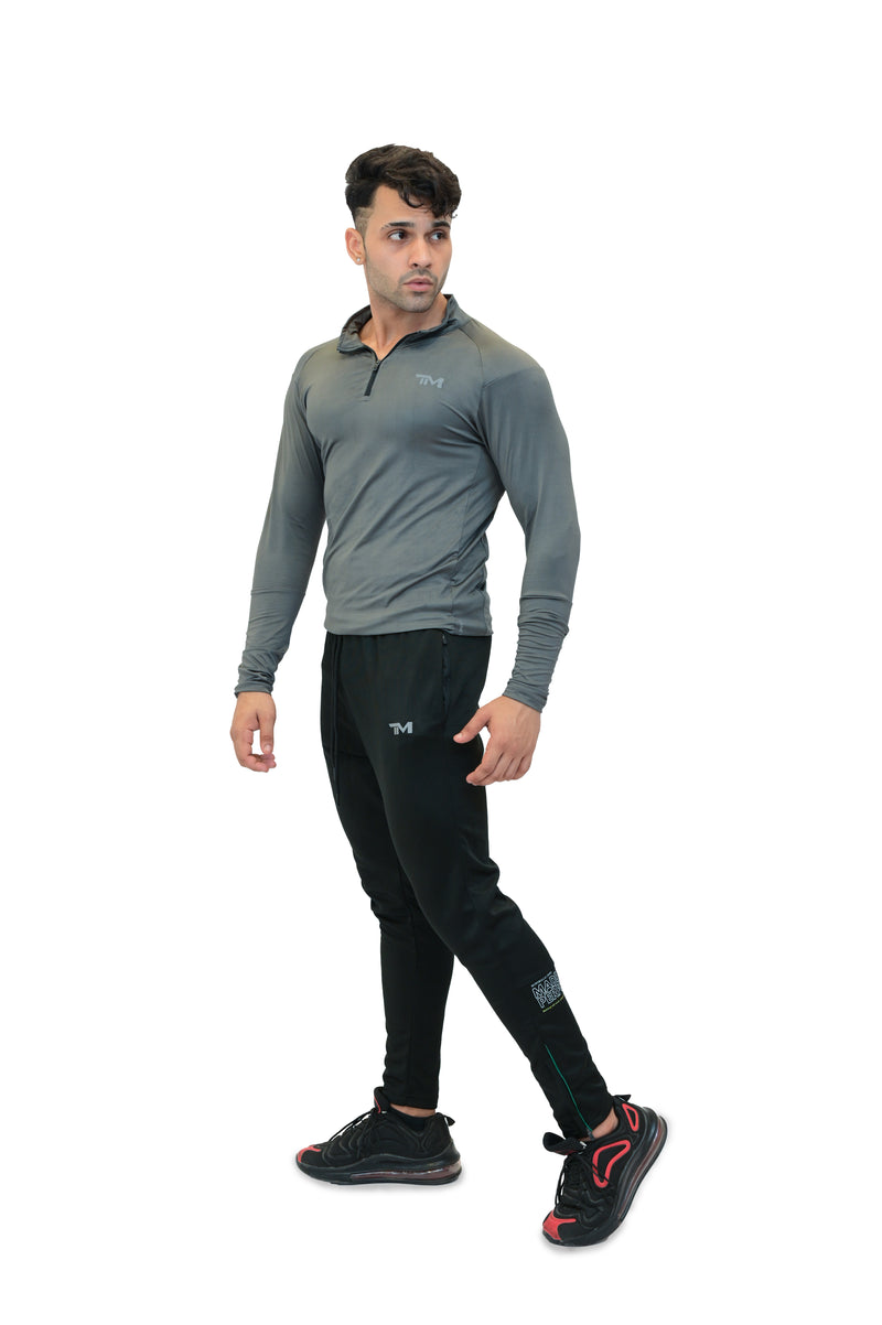 Charcoal grey flex compression shirt