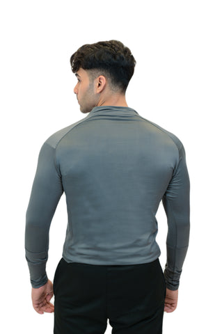 Charcoal grey flex compression shirt