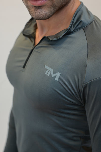 Charcoal grey flex compression shirt