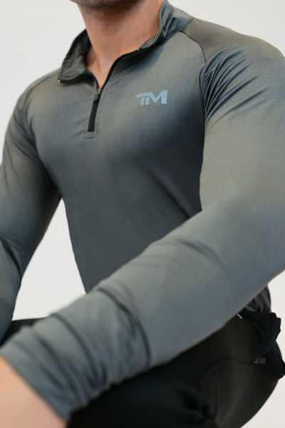 Charcoal grey flex compression shirt