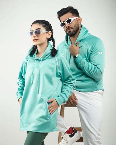 Sea Green Unisex Hoodie.