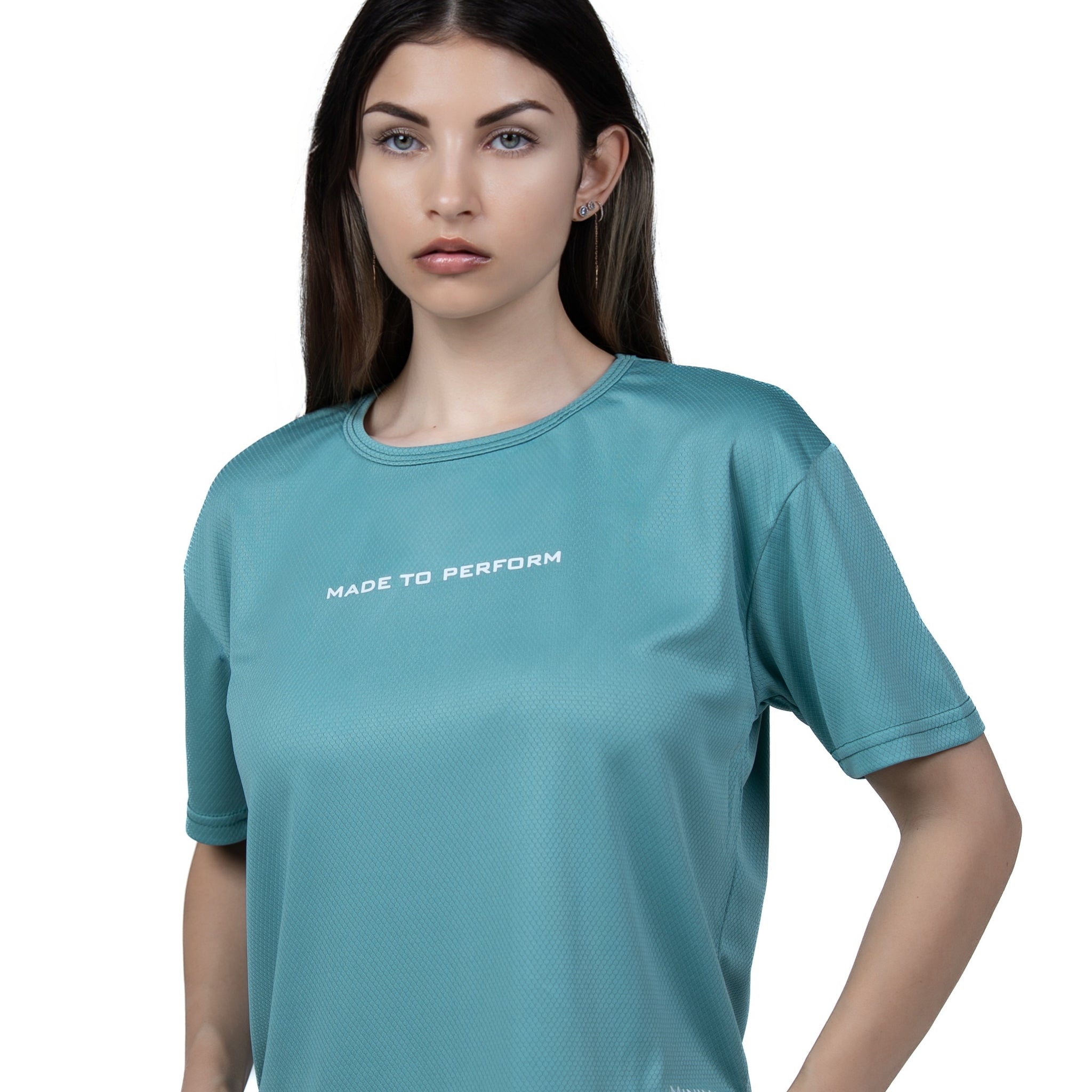 Sage green Nova Mesh Crop Tee