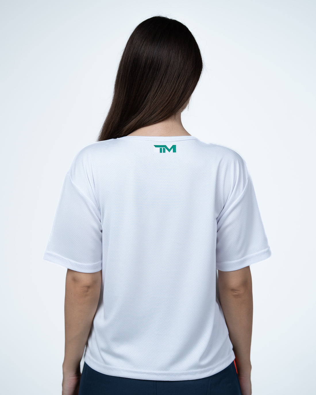 White Nova Mesh Crop Tee