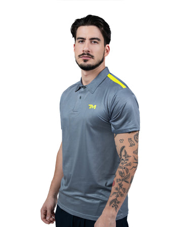 Grey Aero-Mesh Polo