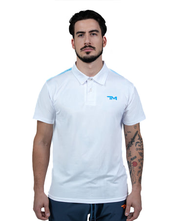 White Aero-Mesh Polo