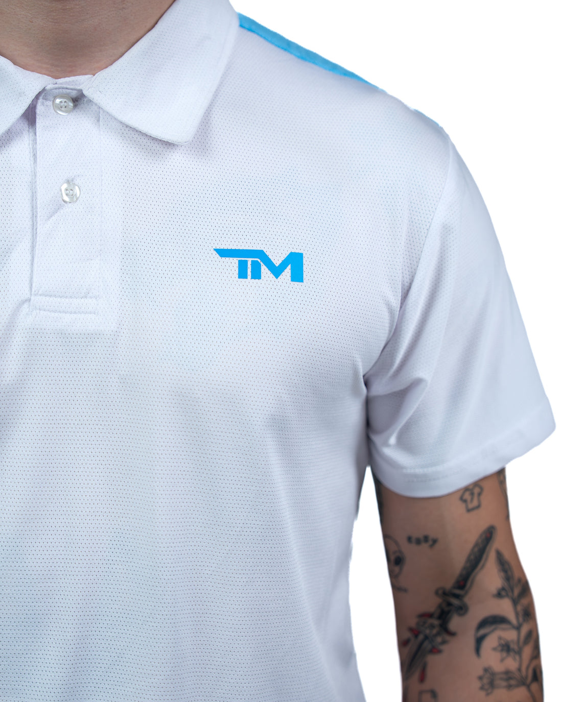 White Aero-Mesh Polo