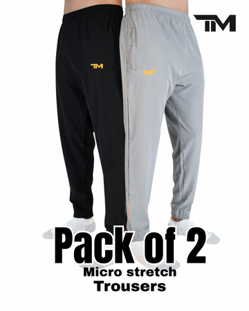 PACK OF 2 MICRO STRETCH TROUSERS