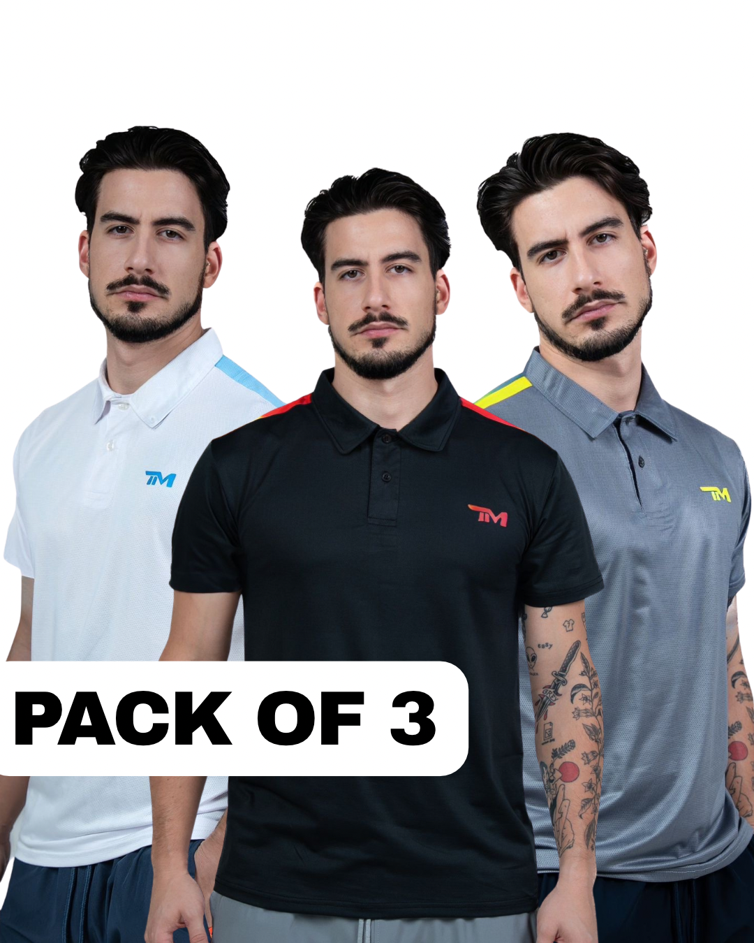 PACK OF 3 AERO-MESH POLO