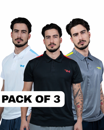 PACK OF 3 AERO-MESH POLO