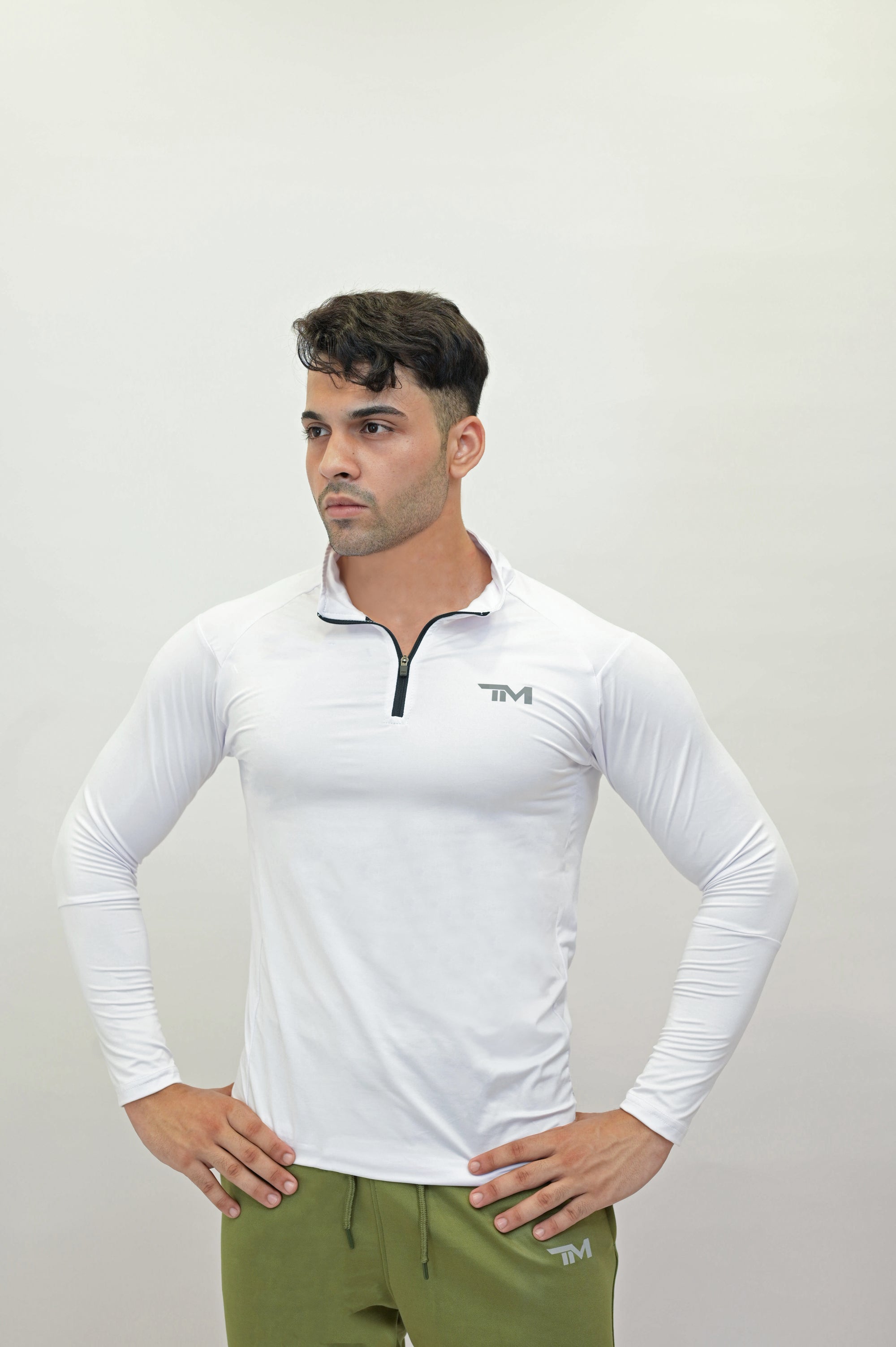 White flex compression shirt