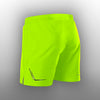 Neon green shorts.